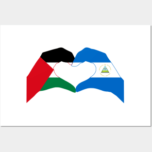 We Heart Palestine & Nicaragua Patriot Flag Series Posters and Art